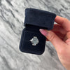 Vintage 10k White Gold 11.62ct Light Blue Synthetic Spinel Natural Diamond Brilliant Glamorous Cocktail Ring - Video showing the piece