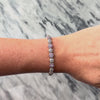 Vintage 14k White Gold 3.75cttw Pink Sapphire 2.8cttw Diamond Spectacular Floral Cluster Link Bracelet - Video showing the piece