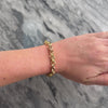 Vintage Italian 14k Yellow & Rose Gold Unusual Sculptural Alternating Link Bracelet - Video showing the piece