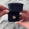 Vintage 14k Yellow Gold Diamond Blue Sapphire Swirling Cluster Ring - Video showing the piece