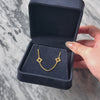 Vintage 18k Yellow Gold Flashing Curb Chain Station Necklace - Video showing the piece