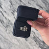 Vintage 10k White Gold Diamond Four Stacks Of Light Ring - Video showing the piece