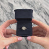 Vintage 14k White Gold .75cttw Old European Cut Diamond Split-Shoulder Dazzling Foriform Halo Ring - Video showing the piece