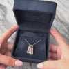 Vintage 14k Yellow Gold Ruby Diamond Incredible Tile Wraparound Slide Pendant - Video showing the piece