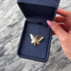 Vintage Spanish 18k Yellow Gold Ruby Superb Articulating Plique-Ã -Jour Enamel Butterfly Brooch / Pin - Video showing the piece