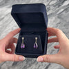 Vintage 18k Yellow & White Gold 11cttw Amethyst Diamond Segmented Drop Earrings - Video showing the piece