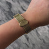 Antique Victorian 14k Yellow Gold Engraved Fringe Mesh Slide Bracelet -Video showing the piece