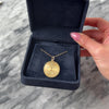 Vintage 14k Yellow Gold Qu'hier Que Demain Medallion Charm / Pendant - Video showing the piece
