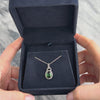Vintage 14k White Gold 2.44ct Green Tourmaline Diamond Sophisticated Pave Halo Dangle Pendant - Video showing the piece