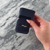 Estate 14k Yellow Gold Diamond Sparkling Curved Dip Band Ring - Video showing the piece