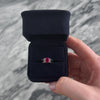 Vintage 18k White Gold Blue Sapphire Ruby Diamond Unusual Double-Sided Flipping Ring - Video showing the piece