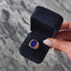 Vintage 14k Yellow Gold 2.3ct Lapis Lazuli Gleaming Oval Signet Ring - Video showing the piece