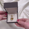 Vintage 14K Yellow Gold Fancy Cut Citrine 7 Cttw Retro Pendant - Video showing the piece