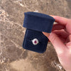Vintage Platinum .64ct Ruby Diamond Striking Ballerina Halo Ring - Video showing the piece