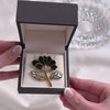 Rare Tiffany & Co Angela Cummings 18K Gold Onyx Mother Of Pearl Inlay Flower Pin - Video showing the piece