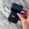 Vintage 14k Yellow Gold Diamond Brushed Wavy Sectioned Band Ring - Video showing the piece