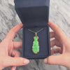 Vintage Large 14k Yellow Gold Jade Carved Buddha Pendant - Video showing the piece