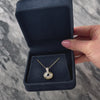 Vintage 14k Yellow & White Gold Sapphire Diamond East-West Chic Halo Pendant - Video showing the piece