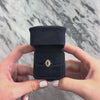 Vintage 10k Yellow Gold Blue Sapphire Diamond Double Navette Halo Ring - Video showing the piece