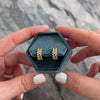 Vintage Small 18k Yellow & White Gold Chevron Vine Lever Back Hoop Earrings - Video showing the piece