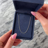 Vintage Italian 14k White Gold .8mm Dainty Wheat Chain - Video showing the piece