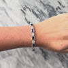 Vintage 18k White Gold 7.03cttw Blue Sapphire 2.34cttw Diamond Statement Bangle Bracelet - Video showing the piece