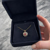Vintage 14k Yellow & White Gold Ruby Diamond Playful Swirling Burst Pendant - Video showing the piece