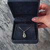 Vintage 10k White Gold 4.6ct Prasiolite Diamond Teardrop Pendant - Video showing the piece