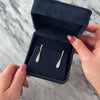 Estate 18k White Gold [Custom Carat] Sparkling Graduated Drop Dangle Earrings - Video showing the piece