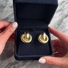 Large Vintage Italian 14k Yellow Gold Fabulous Link Omega Back Earrings - Video showing the piece