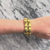 Vintage Italian Substantial 18k Yellow Gold Bamboo Link Bracelet - Video showing the piece