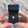Vintage 14k Yellow Gold Pearl Diamond Luminous Sparkling Halo Ring - Video showing the piece
