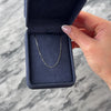 Vintage Italian 14k White Gold Dainty Box Necklace - Video showing the piece