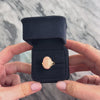 Vintage 14k Yellow Gold Angel Skin Coral Bold Bright Cabochon Ring - Video showing the piece