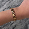 Vintage Italian 18k Rose Gold Geometric Line Link Bracelet - Video showing the piece