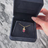 Vintage 14k Yellow Gold 1.4ct Pink Tourmaline Old Mine Cut Diamond Pendant - Video showing the piece