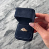 Estate 14k Rosy Yellow Gold .96ct Morganite Champagne Diamond Diamond Lovely Glittering Crossover Halo Ring - Video showing the piece