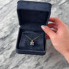 Antique 14k Yellow Gold Blue Garnet Glass Doublet Pearl Bright Quatrefoil Buttercup Pendant - Video showing the piece