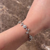 Vintage 18k White Gold [Custom Carat] Milgrain Floral Bezel Bracelet - Video showing the piece