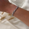 Heavy Vintage 14k White Gold 1.9cttw Diamond Link Bracelet - Video showing the piece