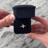 Antique 14k Rosy Yellow Gold Pearl Old Mine Cut Diamond Stunning Line Ring - Video showing the piece