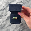 Vintage Heavy 18k Yellow Gold & Platinum 1.61ct Emerald Diamond Ribbed Accented Cabochon Ring - Video showing the piece