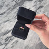 Vintage 18k Yellow Gold Ruby Diamond Oval Princess-Cut Trio Ring - Video showing the piece