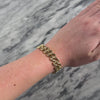 Vintage Italian 14k Yellow Gold Heavy Funky Dotted Swirl Link Bracelet - Video showing the piece