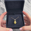 Vintage 14k Yellow Gold 7.28ct Lemon Quartz Diamond Fabulous Fancy-Cut Teardrop Pendant - Video showing the piece