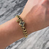 Victorian Antique 14k Gold Diamond Fantastic Engraved Enamel Link Bracelet - Video showing the piece