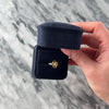 Vintage 14k Yellow Gold Diamond Chic Quatrefoil Knot Solitaire Ring - Video showing the piece