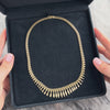 Vintage Italian 14k Yellow Gold Geometric Graduated Fringe Collar Necklace - Video showing the piece