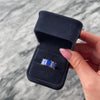 Vintage 14k Yellow Gold 2.29cttw Lapis Lazuli Diamond Bold Cobalt Rectangular Line Ring - Video showing the piece