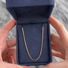 Vintage Italian 14k Yellow Gold Sleek Boxy Snake Link 1.1mm Chain - Video showing the piece